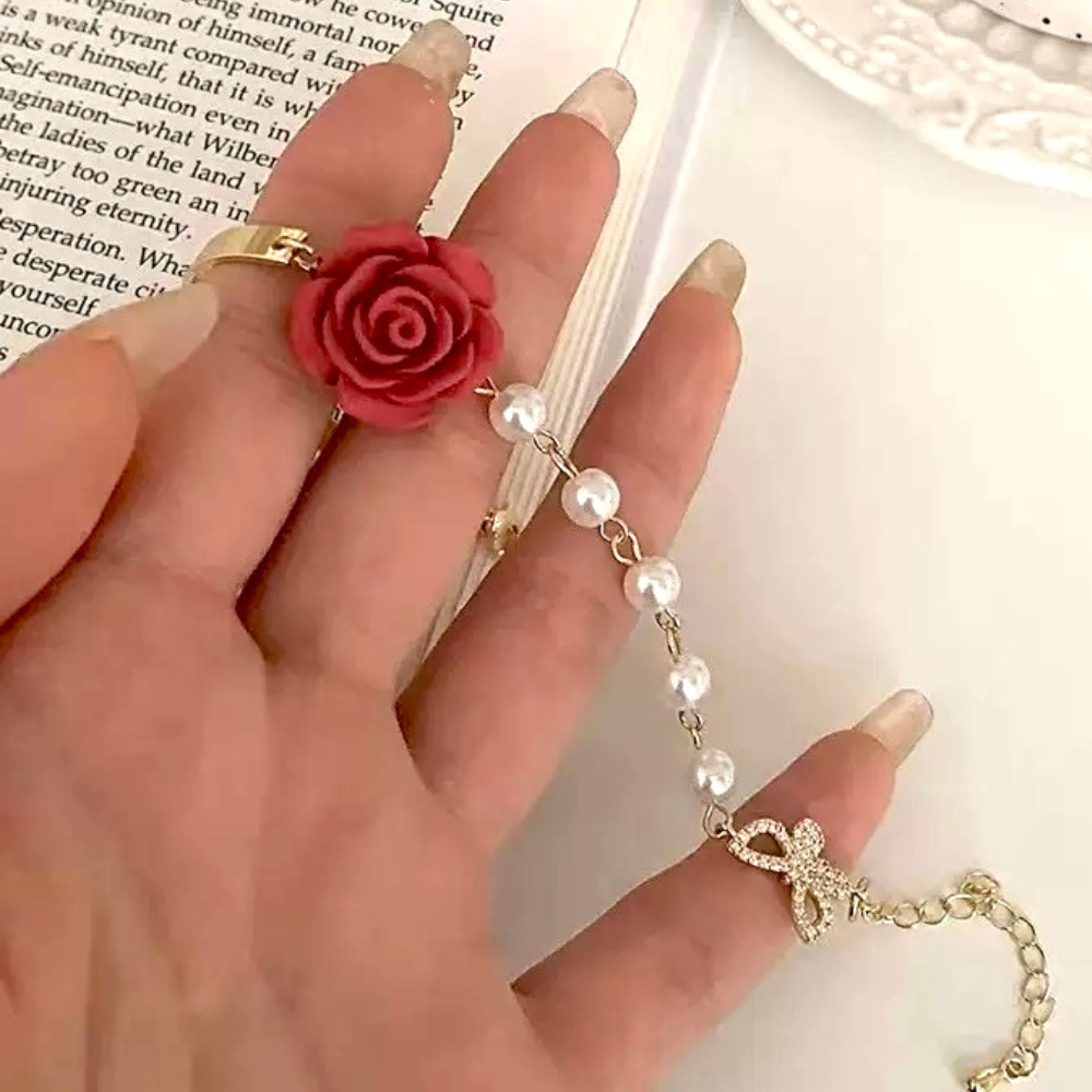 Браслет, размер 20 см, красный — фото 1