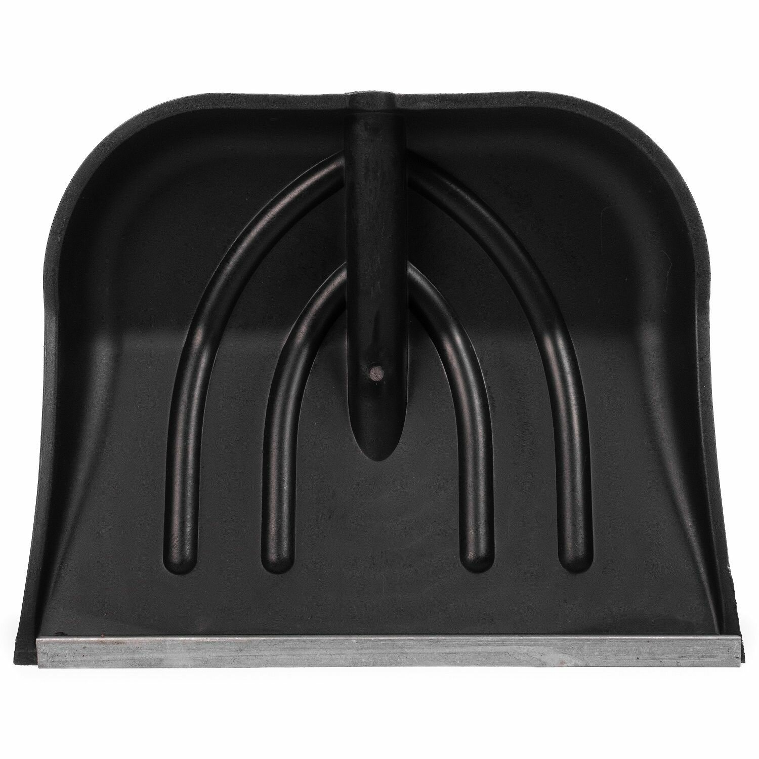 Лопата снегоуборочная пластиковая 500*382 мм с планкой без черенка 69-0-445