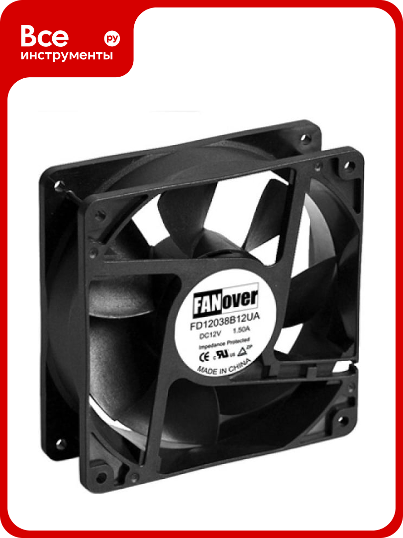 Вентилятор профметстиль 120x120x38мм 12В FD12038S12M2 DC  осевой  FANOVER 1107