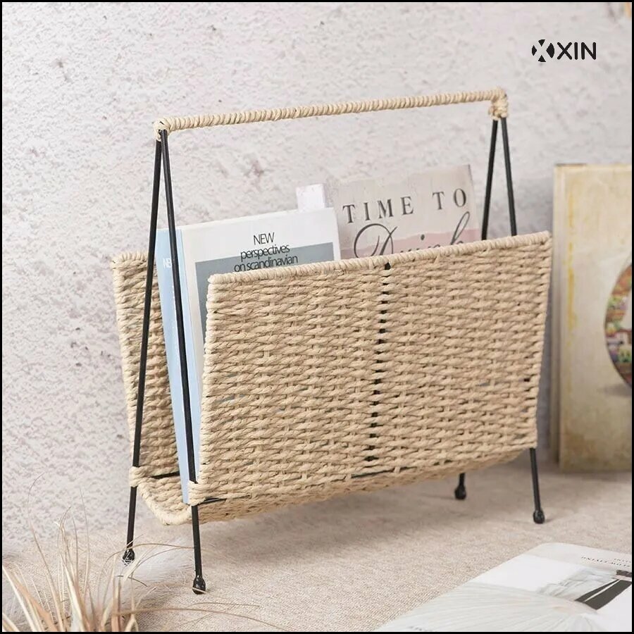 Газетница "Прочный Материал", 35х10 см, чёрная, металл, подвесная