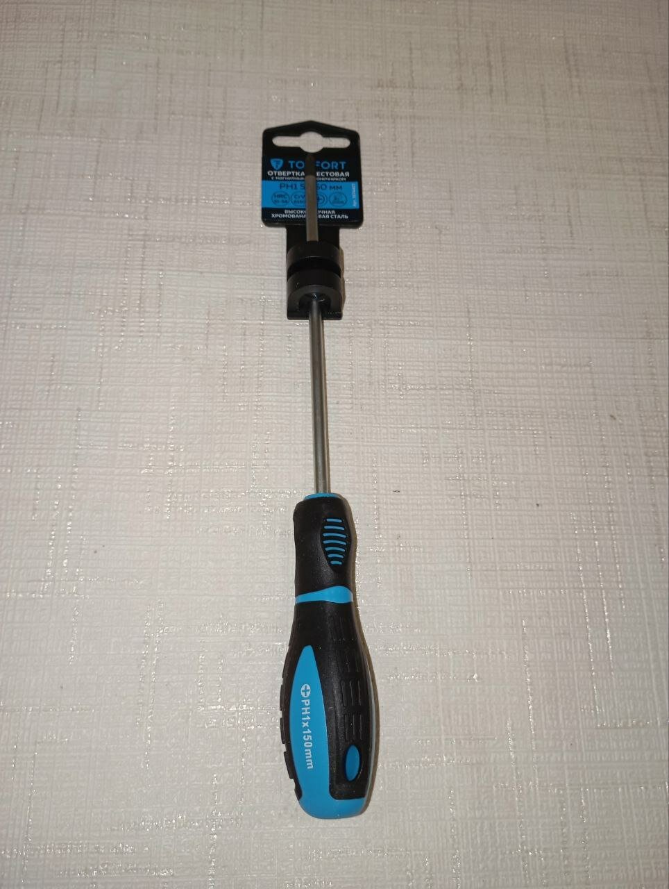 Отвертка крестовая PH1 Topfort 150 мм для ремонта дома
