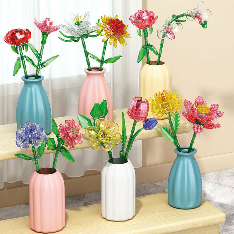 Ваза для конструктора серии "Флорист", бежевый без горловины — фото 1