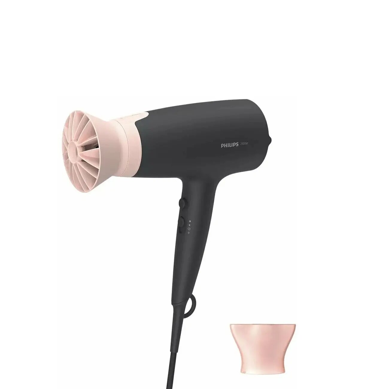 Фен Philips BHD350/10, Безопасность: Ионизация, Вес: 0.7 кг, Длина сетевого шнура: 1.8 м