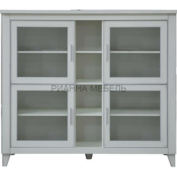 Тумба Амадей 2 рианна из массива сосны 160х45х150 см, 12 полок