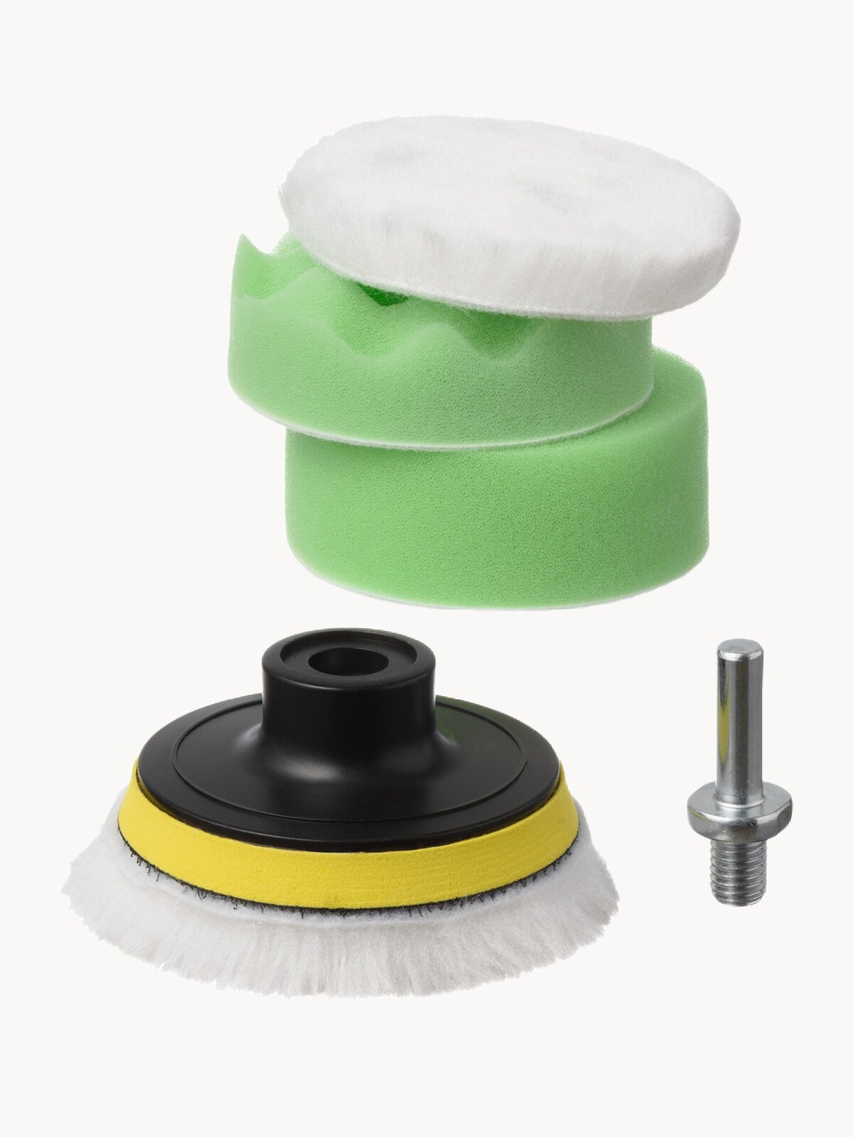 Круги полировальные Flex Drive, Насадки на липучке для полировки фар, 80 мм, набор 6 шт