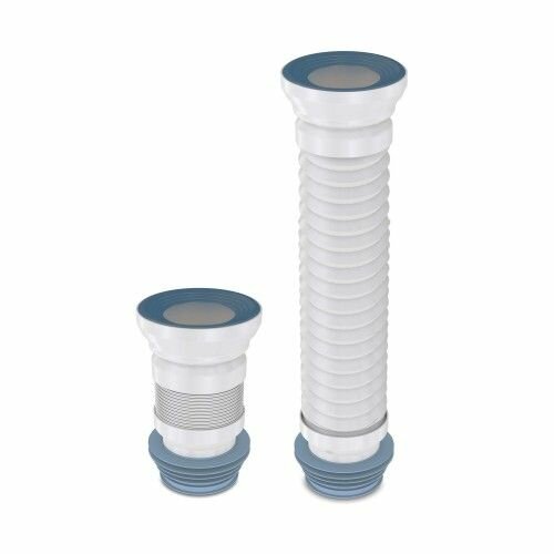 Гофра для унитаза 600мм, армированная, стопорное кольцо интегрировано в корпус, ZEGOR