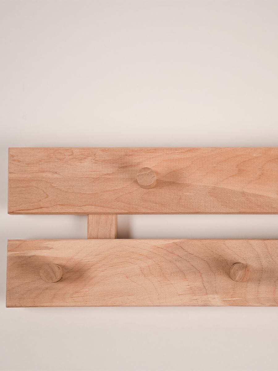 Вешалка настенная Левада Д7, ольха, 2 ряда — фото 1