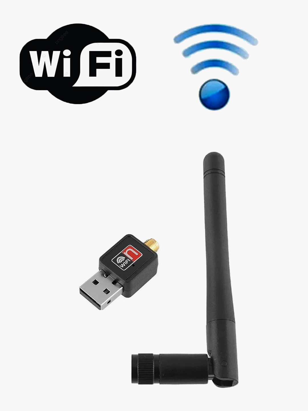 Wi-Fi адаптер USB 2.0, адаптер Wi-Fi антенны 802. inn, качество сети 100%.
