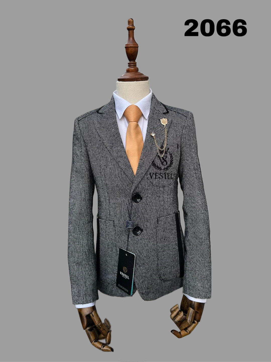 Пиджак из драп материала в классическом стиле для 2 класса