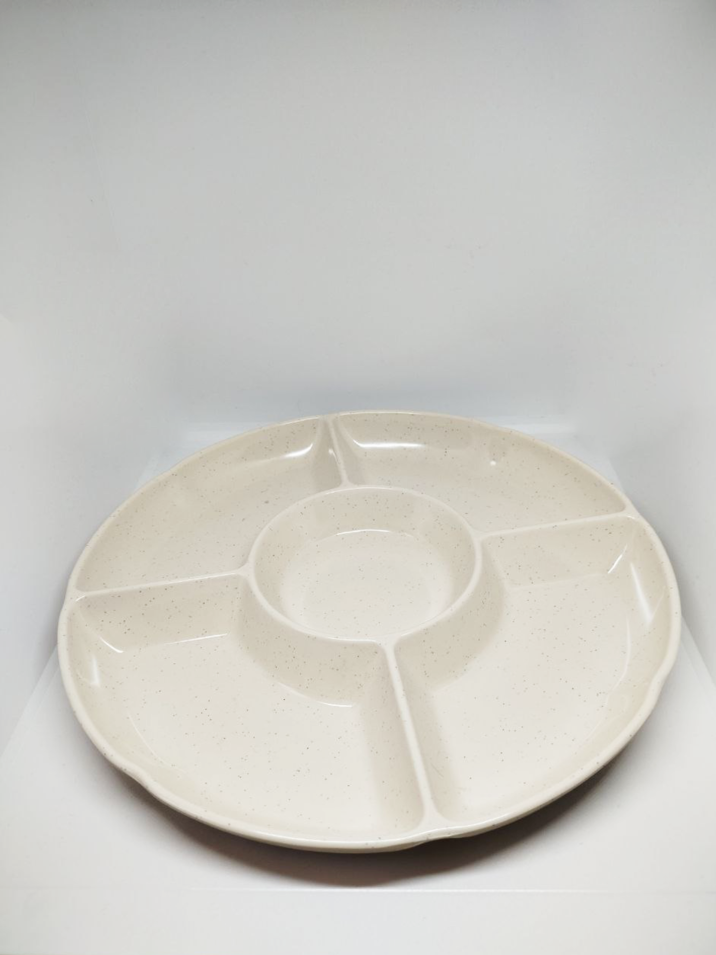 Менажница 29.5 см, Удобная красивая, Небьющаяся , Бежевая — фото 1