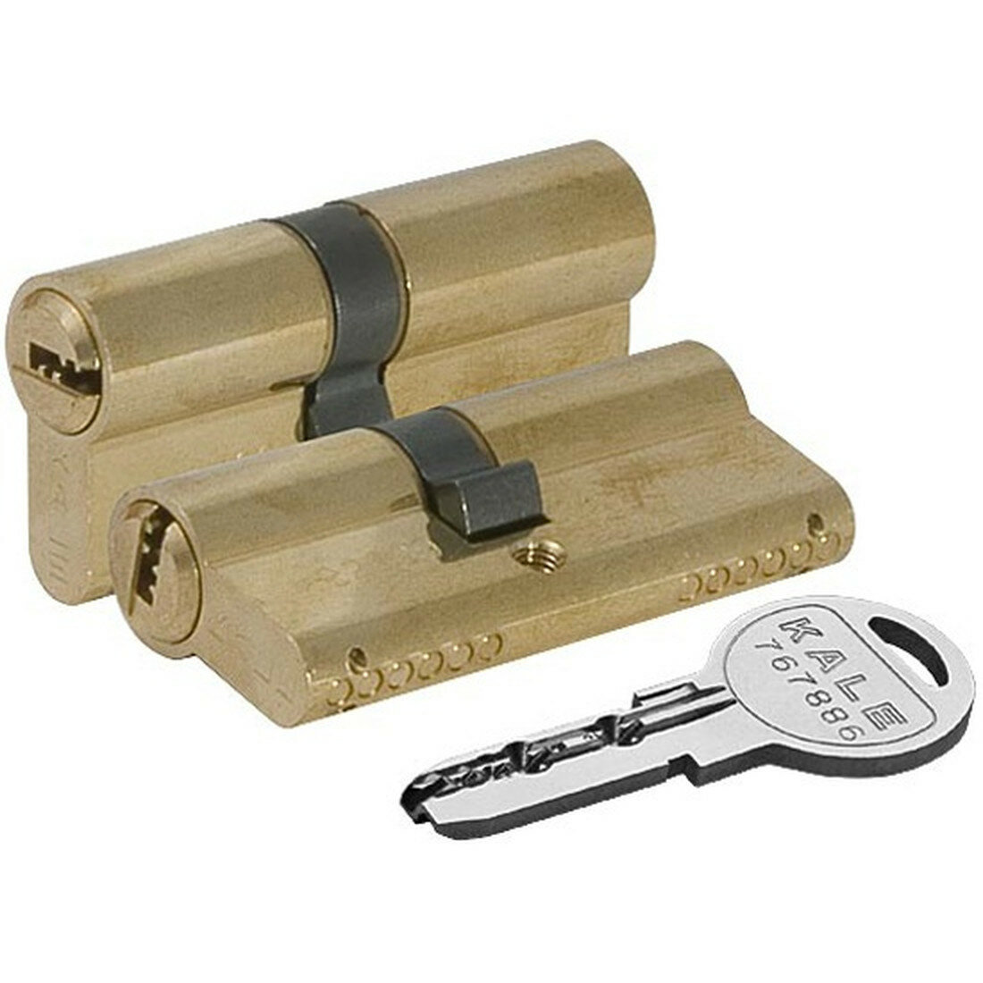Цилиндровый механизм Kale Kilit 164 SN/90 (30+10+50) mm упк. блистер латунь 5 кл.