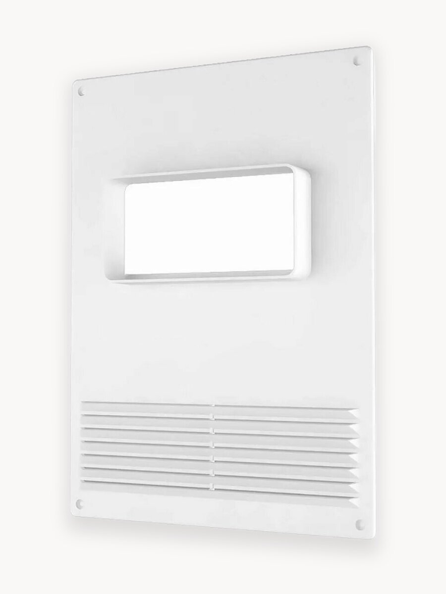 Площадка торцевая фланец ERA 511ПТГР 55х110 мм, пластик, белый, для вентиляции