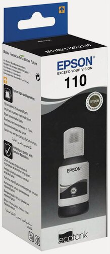 Изображение товара Чернила EPSON 110 (C13T03P14A) для СНПЧ EPSON M1100/1120/2140, черные, оригинальные