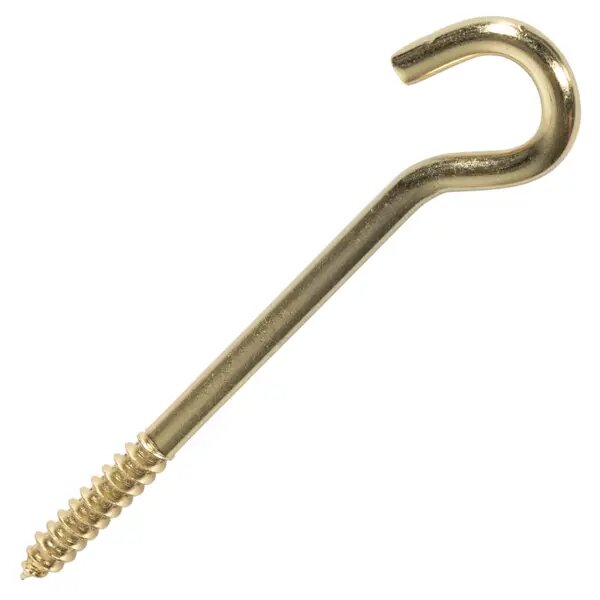Шуруп-крюк 8x100 мм сталь 2 шт. цвет золото