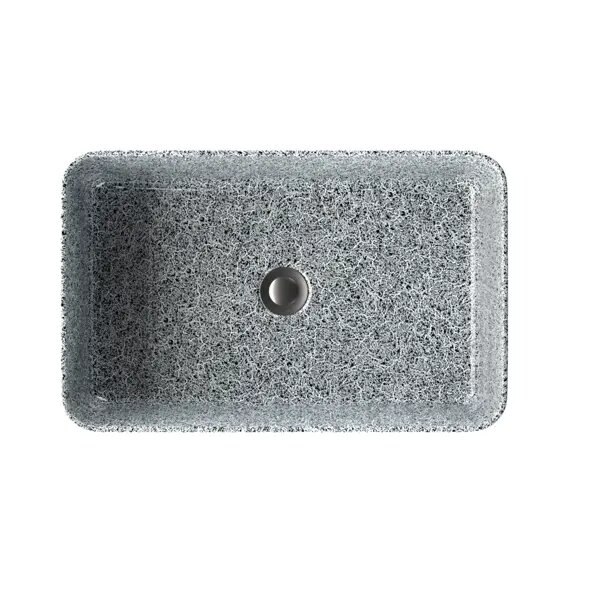 Раковина накладная Kirovit Олимпия 56.5x36.5 см цвет черный мрамор