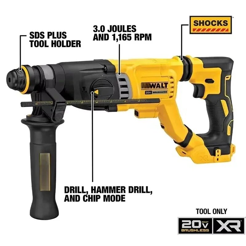 DEWALT бесщеточный перфоратор DCH263 SDS Plus аккумуляторный 20В