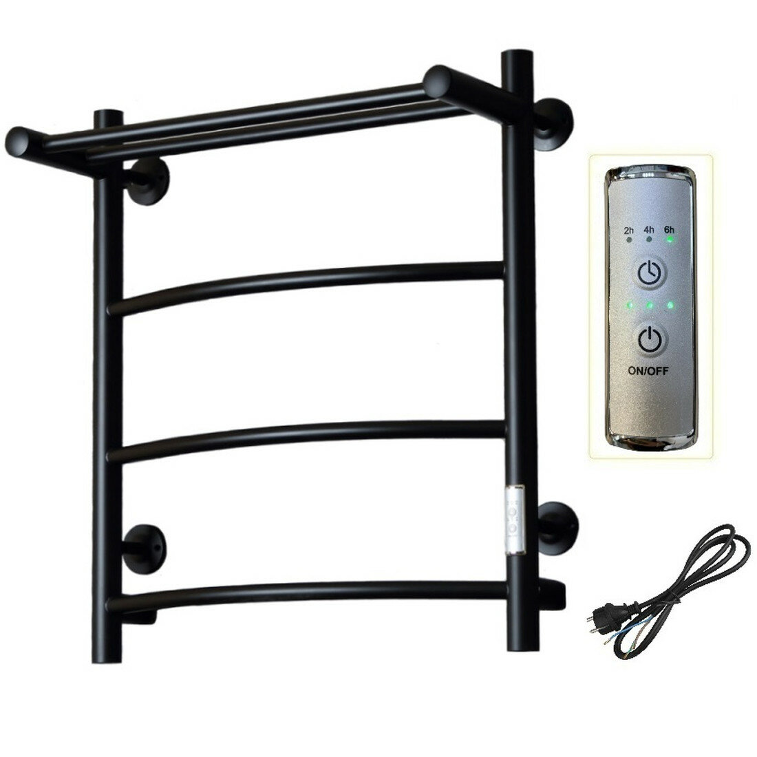 Полотенцесушитель Тругор Пэк сп 5 электрический углеродистая сталь 60x50 см черный