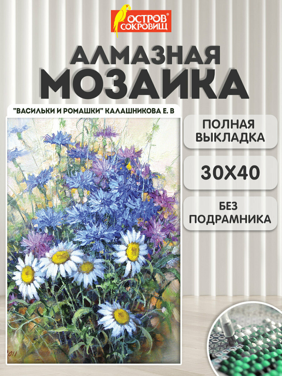 Картина стразами (алмазная мозаика) 30*40см остров сокровищ 