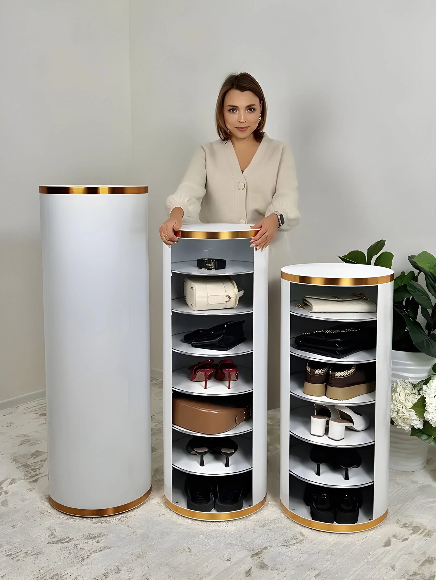 Дизайнерская обувница Tokyo с вращением 360 градусов, 105 см.