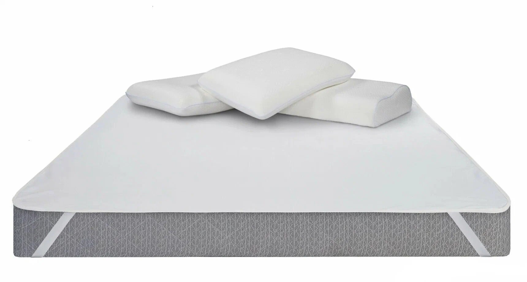 Наматрасник 90x200 см защитный с резинками по углам стеганый Нипромтекс наполнитель силиконизированное волокно