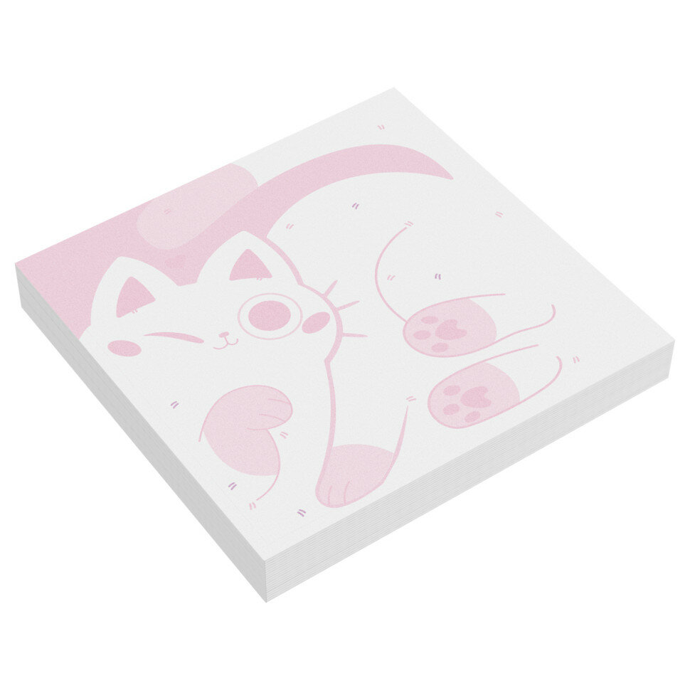 Блок для записей MESHU "Meow-meow", 8,5*8,5см, 100л, на склейке, 378143