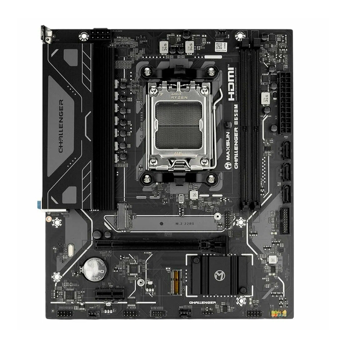 Материнская плата Maxsun MS-Challenger B650M V2 (Socket AM5, B650, 2*DDR5 DP+HDMI) черный