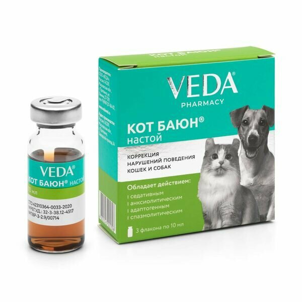 Veda Кот Баюн настой для приема внутрь для кошек и собак фл. 10мл 3шт