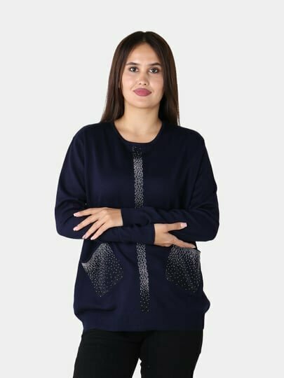 Свитер размер One Size, , темно-синий — фото 1