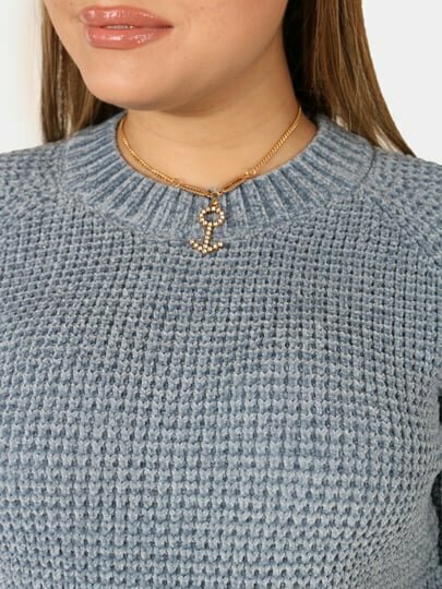 Свитер размер One Size, , синий меланж — фото 1