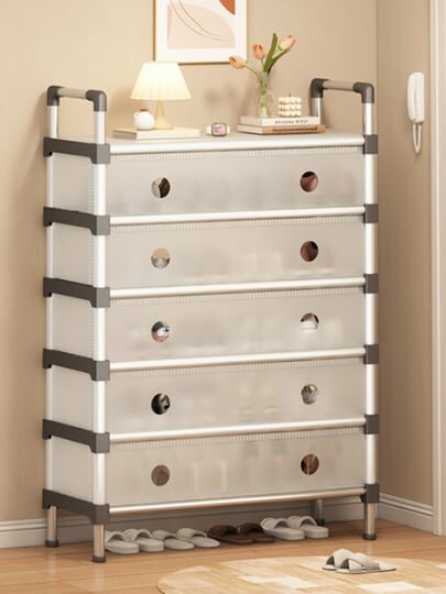 Закрытая обувница на 5 полок — прочная, компактная и защищающая обувь от пыли, идеальна для порядка дома