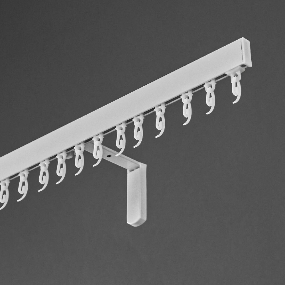 Карниз для штор потолочный и настенный однорядный OLEXDECO 