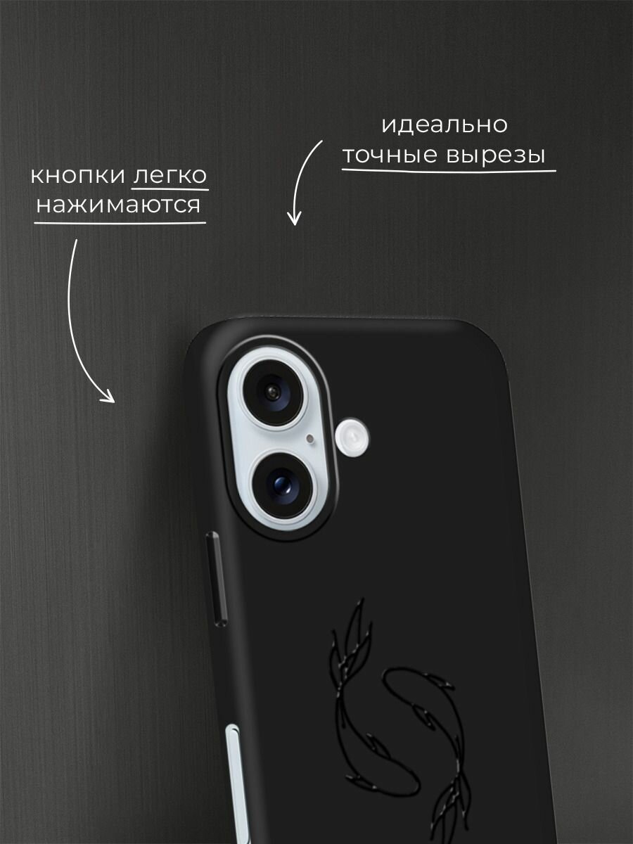 Чехол на Apple iPhone 16 / Айфон 16 с принтом "Рыбки 2" — фото 1