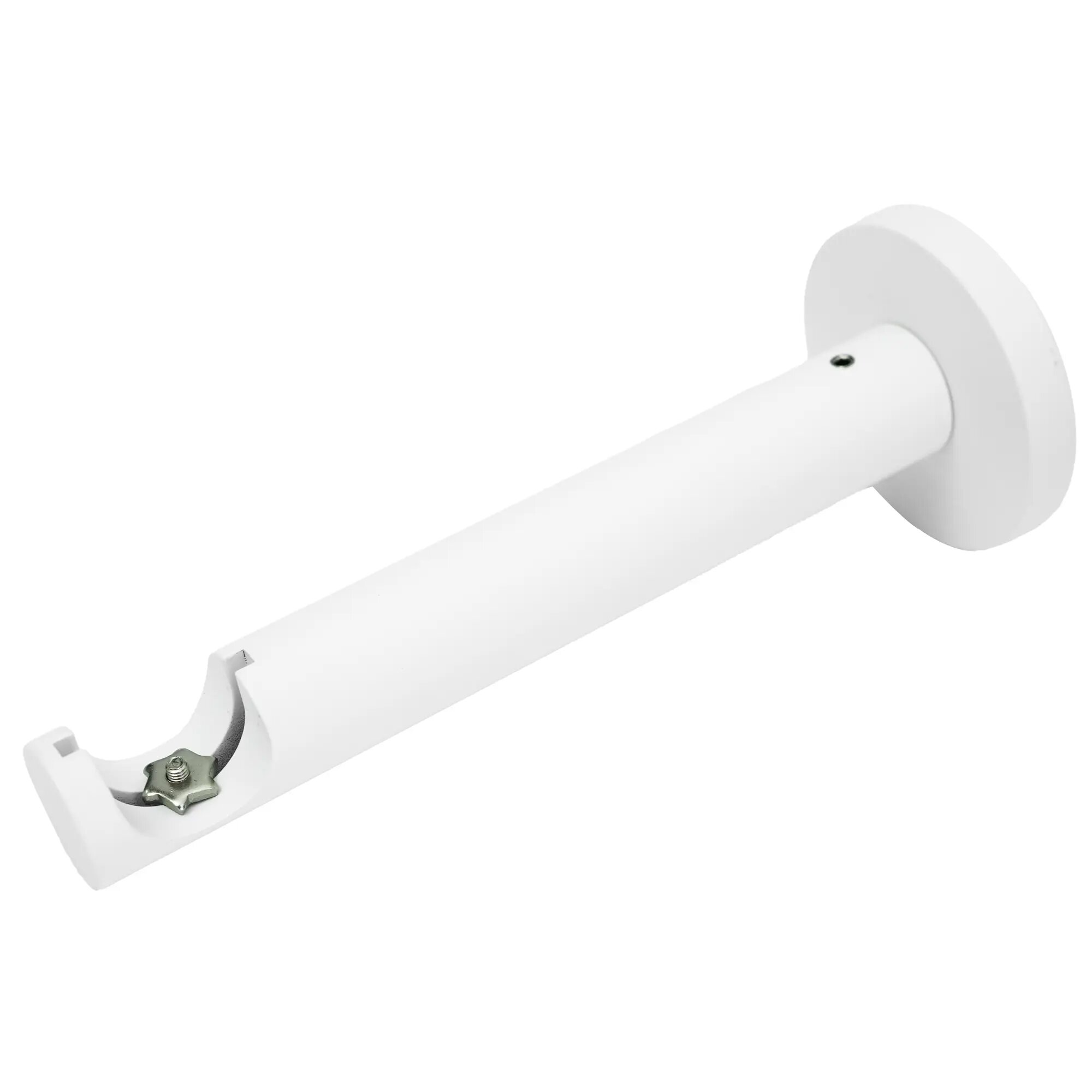 Кронштейн для штанги со сверлением алюминий цвет белый 2 см
