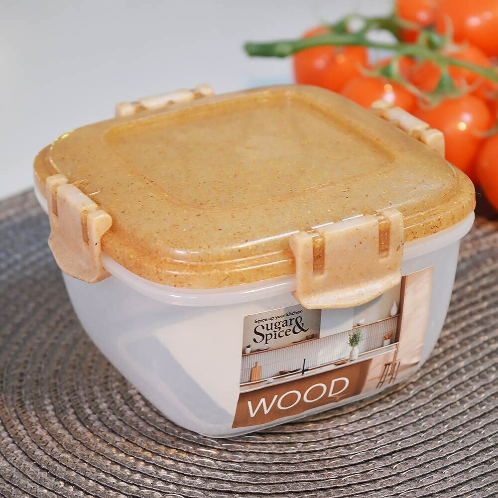 Контейнер для продуктов 035л квадратный с герметичной крышкой пластик