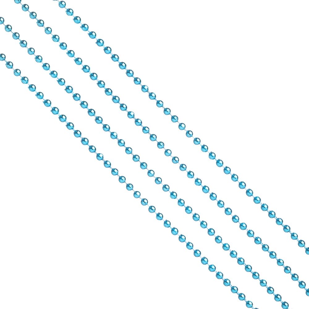 Бусы на елку 27 м пластик синие