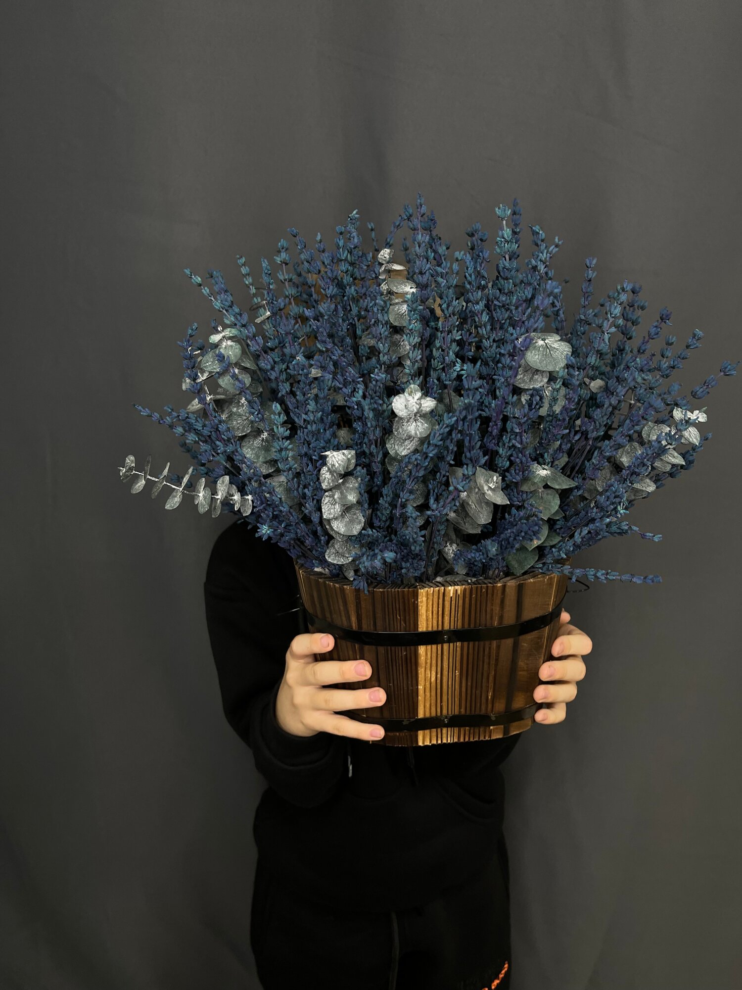 Стабилизированные цветы « Лаванда и эвкалипт» ( букет сухоцветов  лаванда)