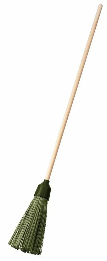 Метла полипроп. 350х150мм СИБИН круглая пластиковая деревянный черенок