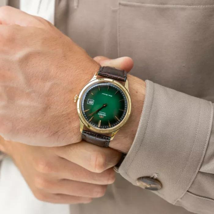 Наручные часы ORIENT, зеленый, — фото 1