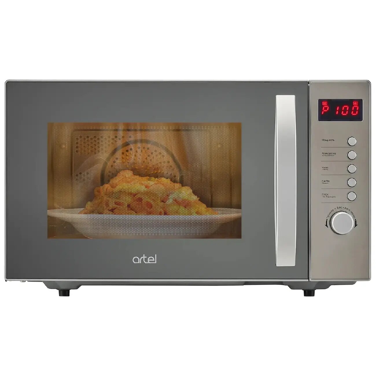 Микроволновая печь Artel AM823AK7 Gray, Класс энергоэффективности: A+++, Вес: 12.1 кг, Внутреннее покрытие камеры: Эмаль