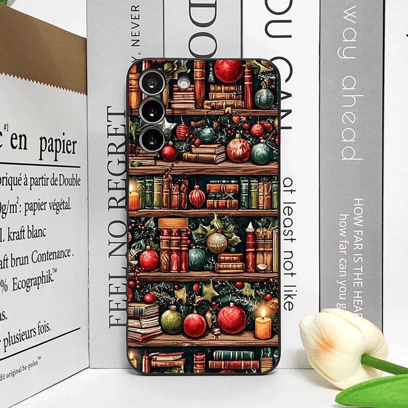 Чехол для Honor Magic7 Pro, книжная полка, рождественский принт, M-C1652T5