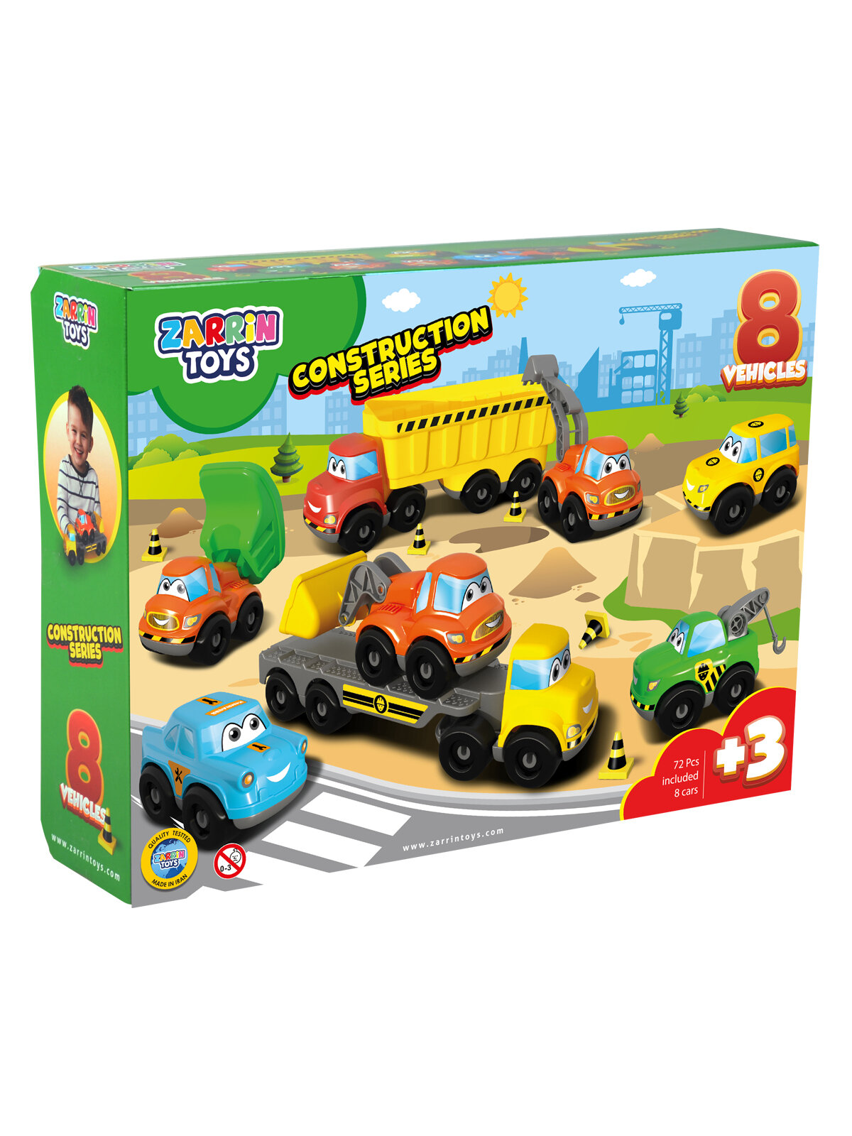 Игрушка Набор Авто машинок Стройка, 8 машинок — фото 1