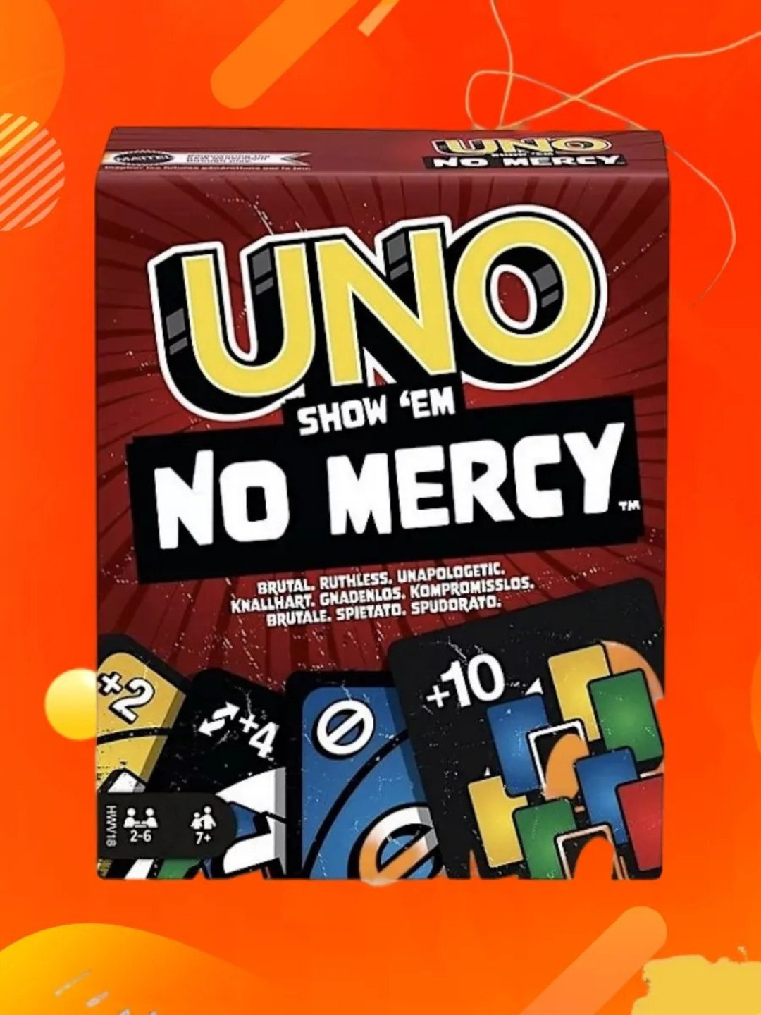 Uno no mercy карта для всей семьи и для всех друзей , командная игра