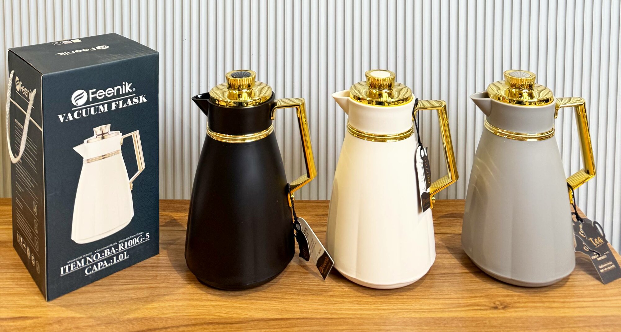 Термос, 1 л, подарочный пакет, сохраняет температуру 24 часа, акции по цене, черная