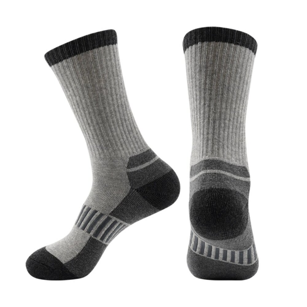 Носки для лыжки мужские и женские зимние средней высоты толстые термобелье спортивные носки тепловые носки альпинистские носки носки с пуховым дном для снега впитывающие пот 5 штук разноцветные 90% хлопок + 10% спандекс длина подошвы 17см длина