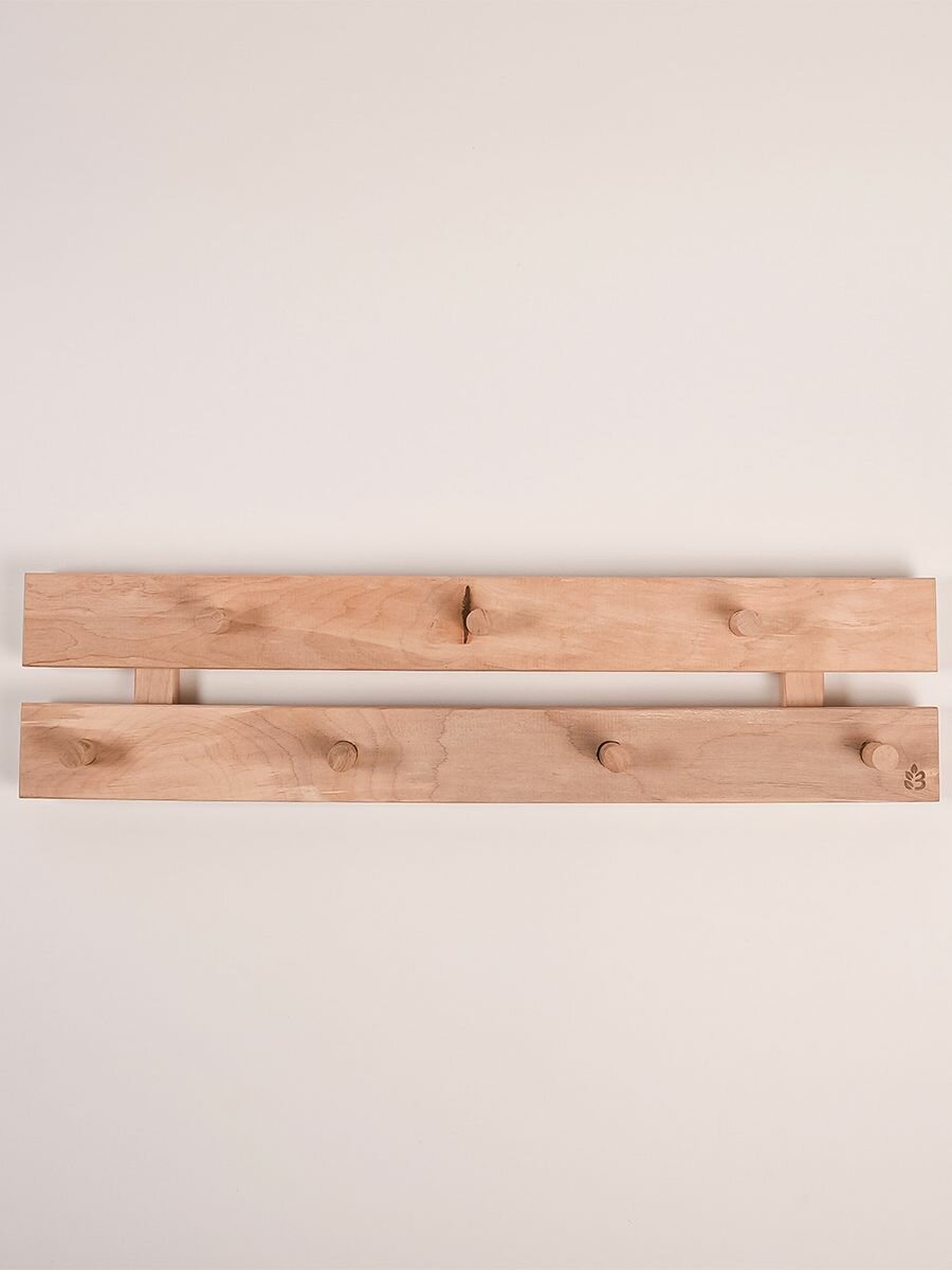 Вешалка настенная Левада Д7, ольха, 2 ряда — фото 1