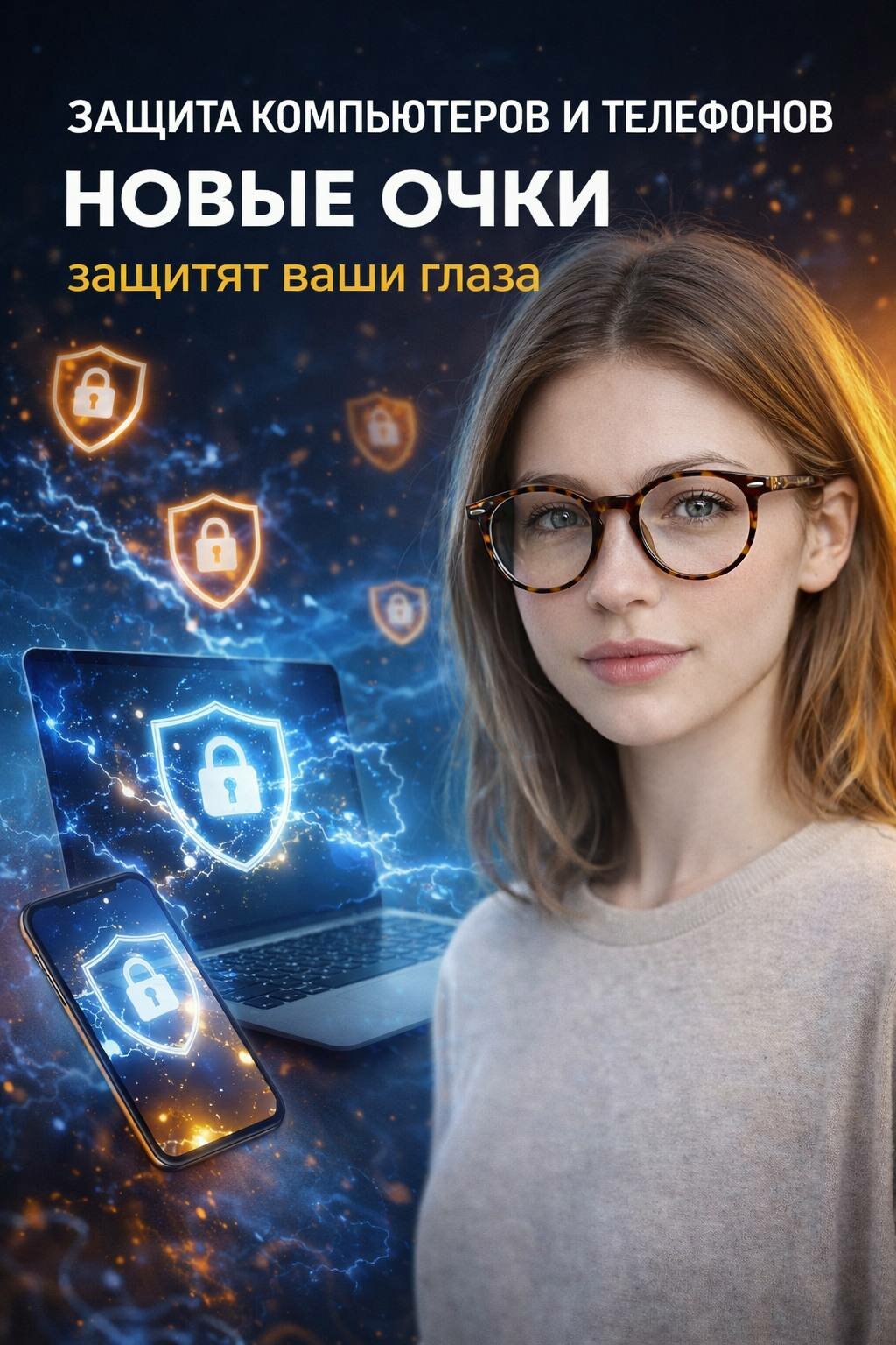 Очки-хамелеоны, от солнца, компьютерных и телефонных лучей, поляризованный