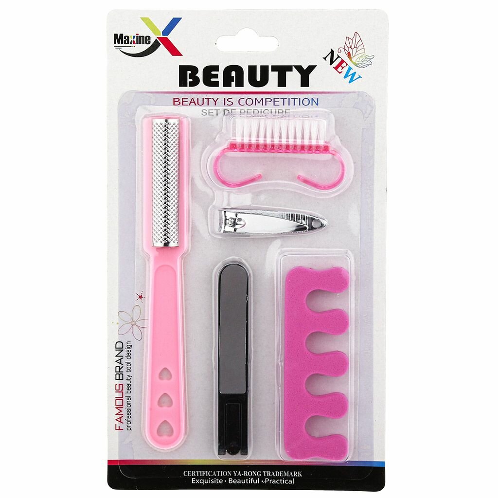 Педикюрный набор 5 предметов, в блистере