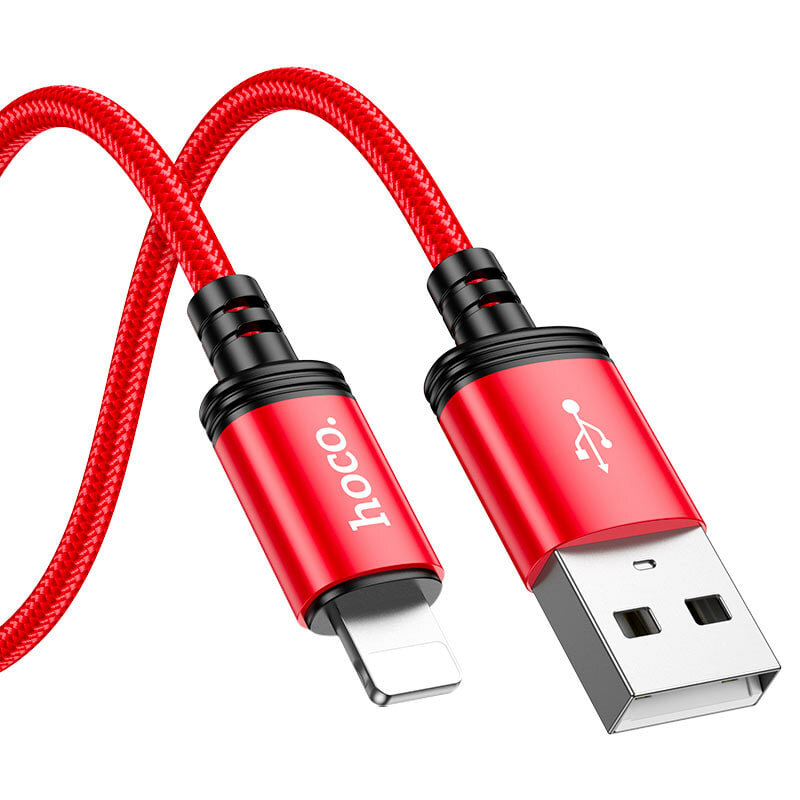 USB-кабель для подключения к IP-серверу hoco. "X89 Wind" USB-Lightning black — фото 1