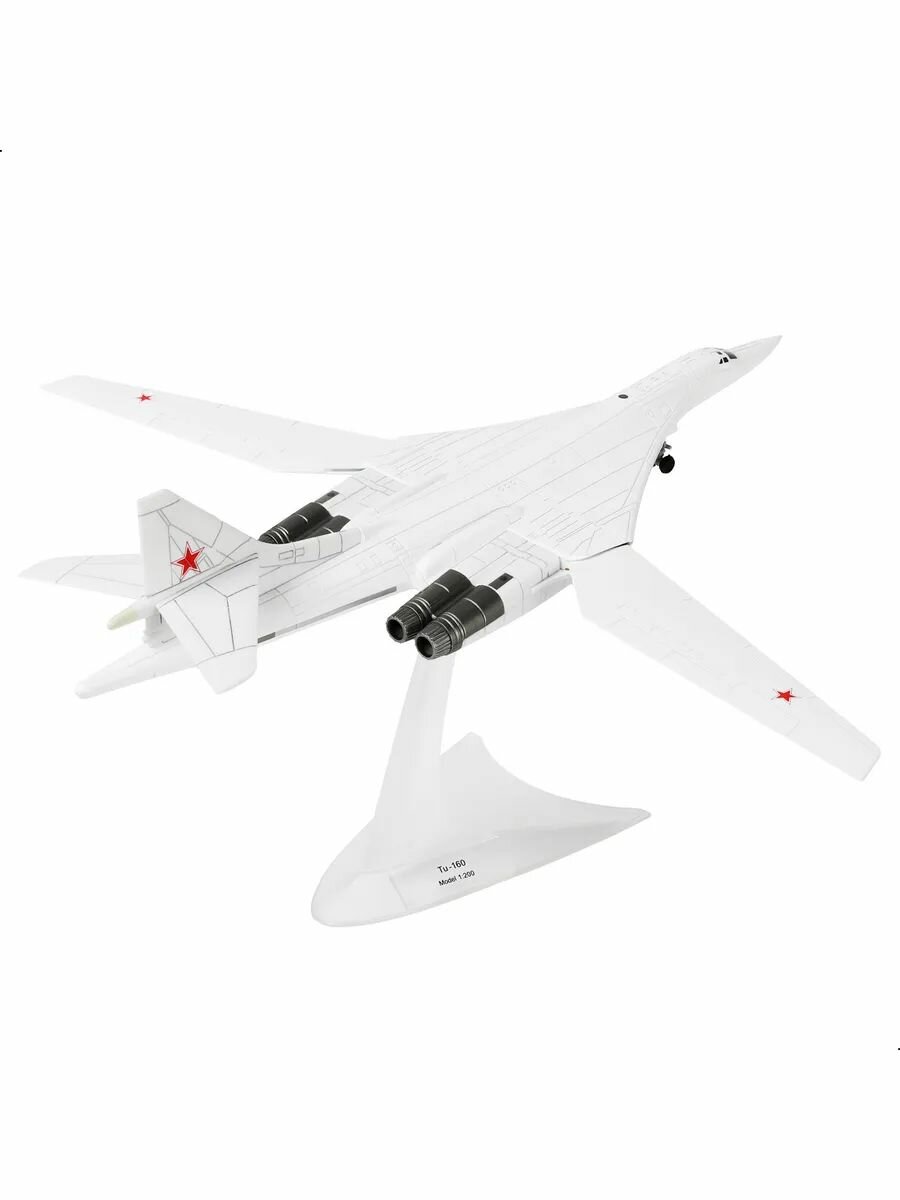 Металлическая Модель самолета Ту-160 Белый лебедь 1:200 бомбардировщикИдеальное копирование