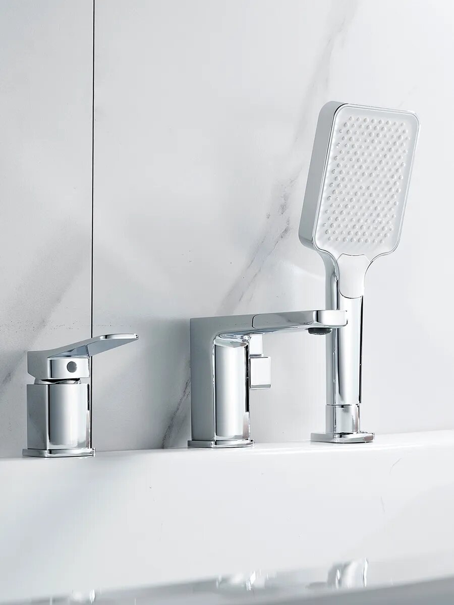 Встраиваемый смеситель на борт ванны с душем Shevanik S9912